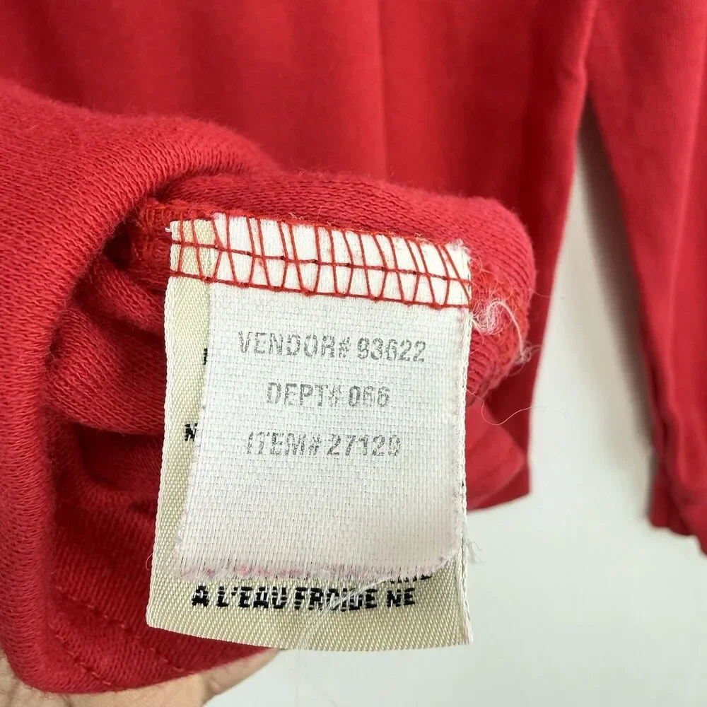 Eddie Bauer - Mens Turtleneck Red Shirt Size M Cotton